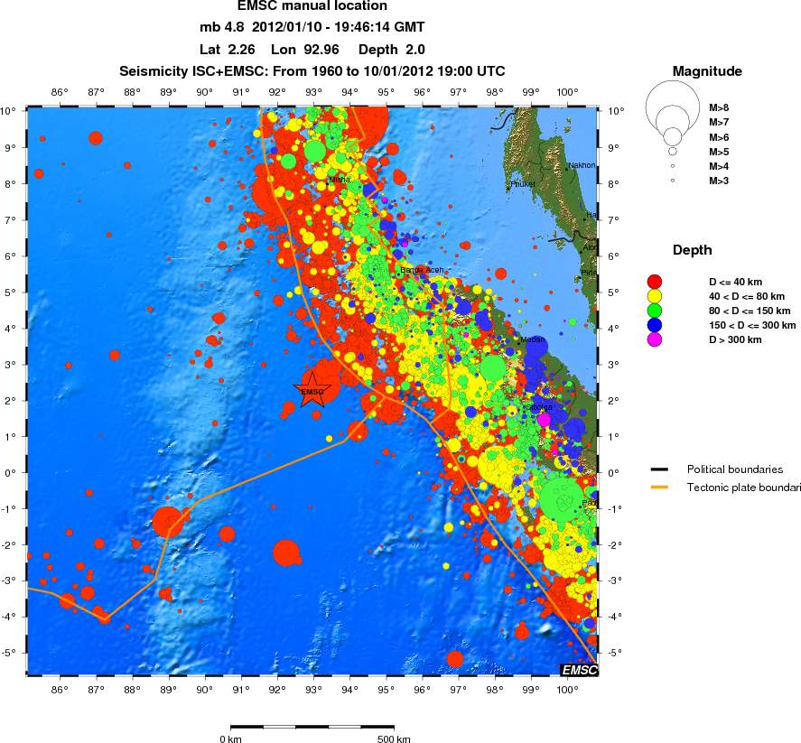 wide historical seismicity