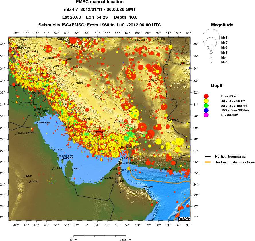 wide historical seismicity