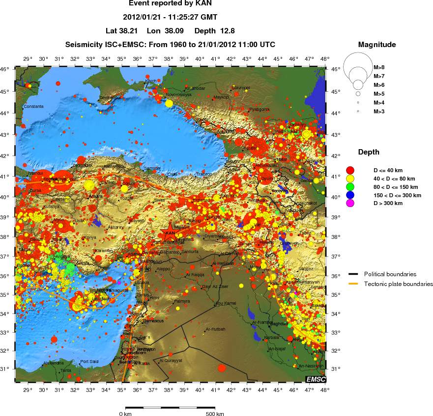 wide historical seismicity