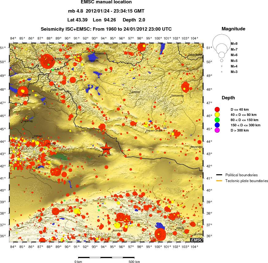 wide historical seismicity