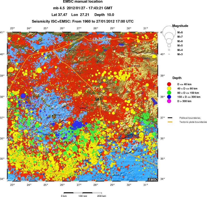 regional historical seismicity