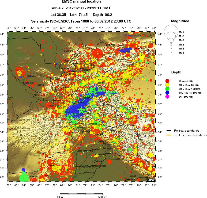 wide historical seismicity