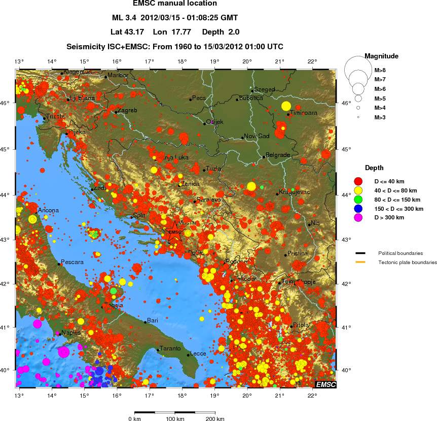 regional historical seismicity