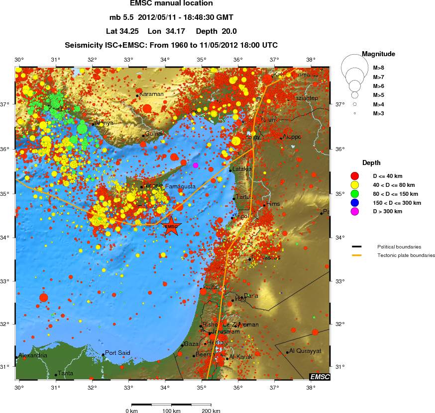 regional historical seismicity