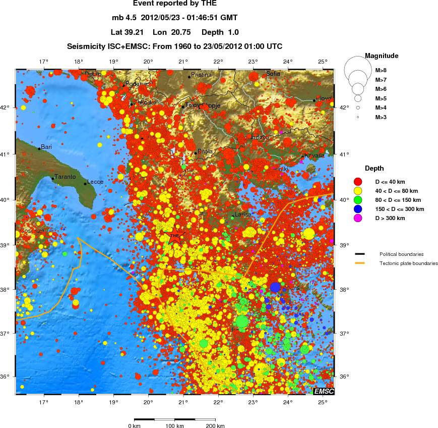 regional historical seismicity