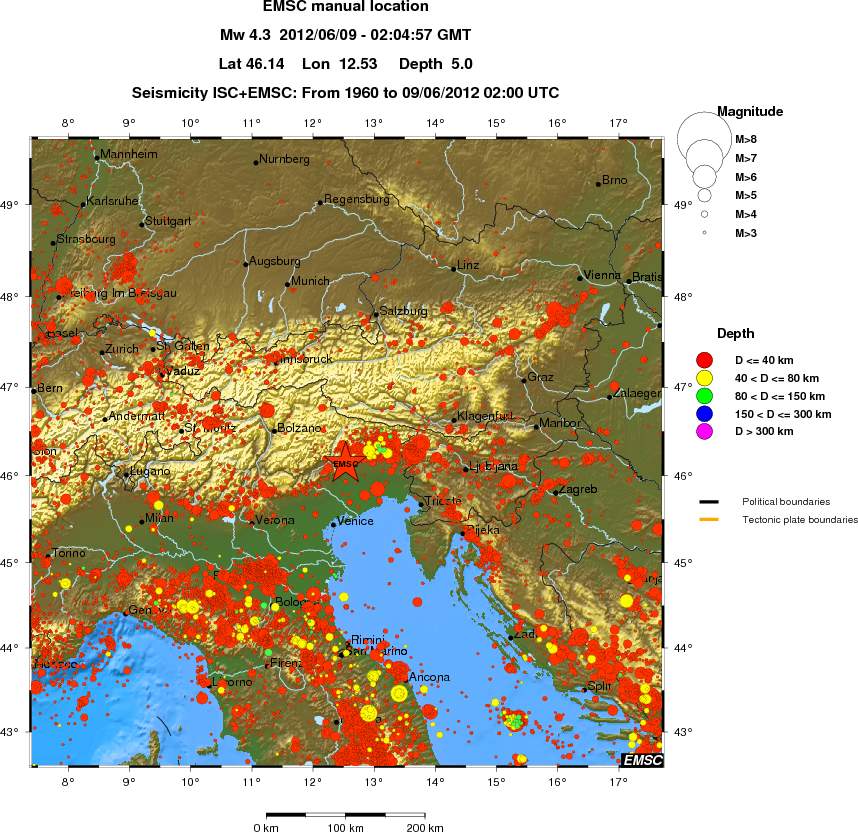 regional historical seismicity