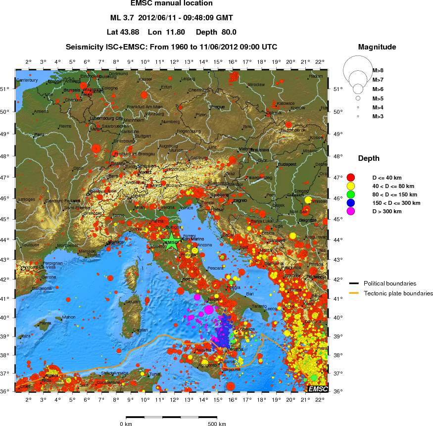 wide historical seismicity