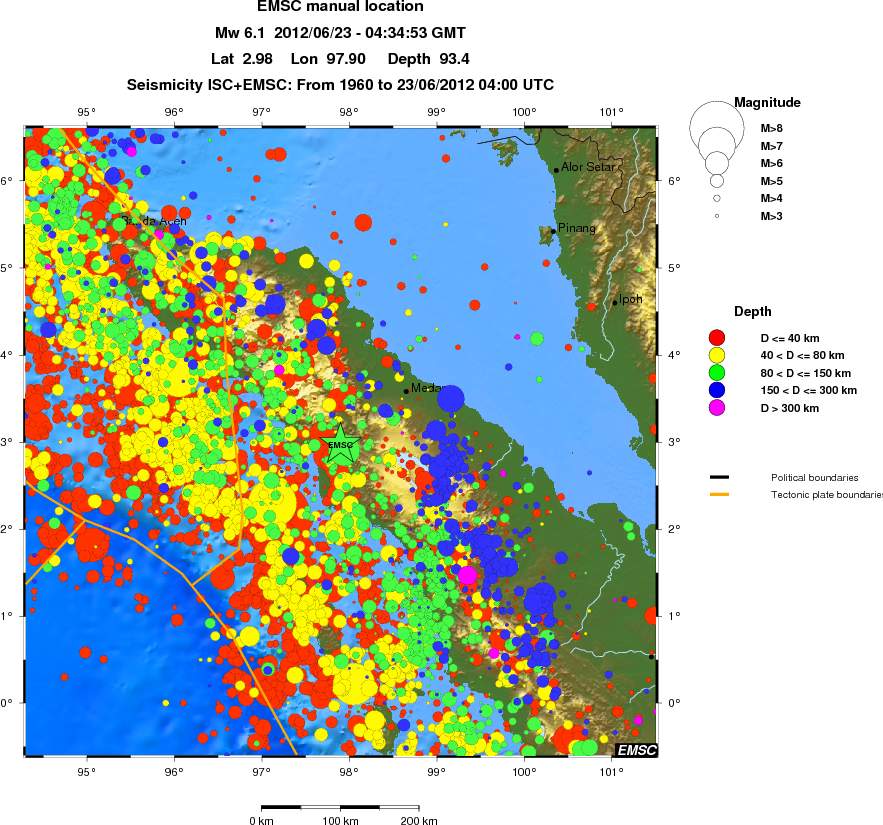 regional historical seismicity
