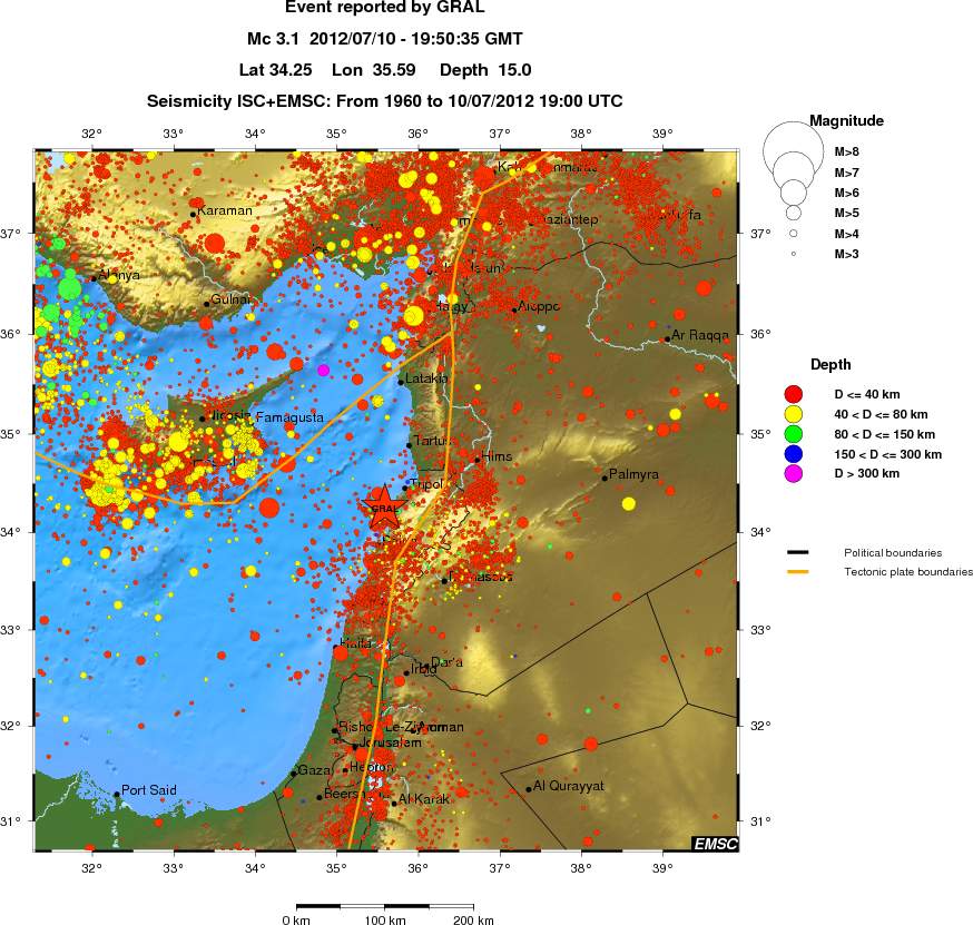 regional historical seismicity