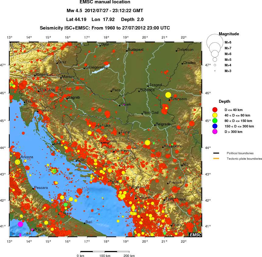 regional historical seismicity