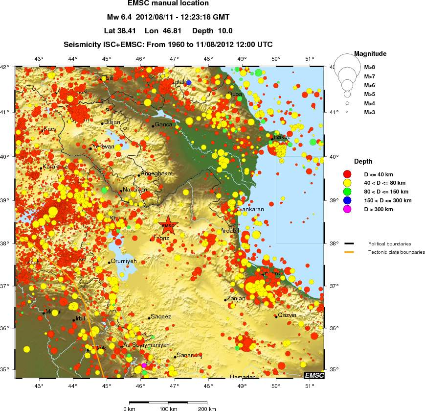 regional historical seismicity