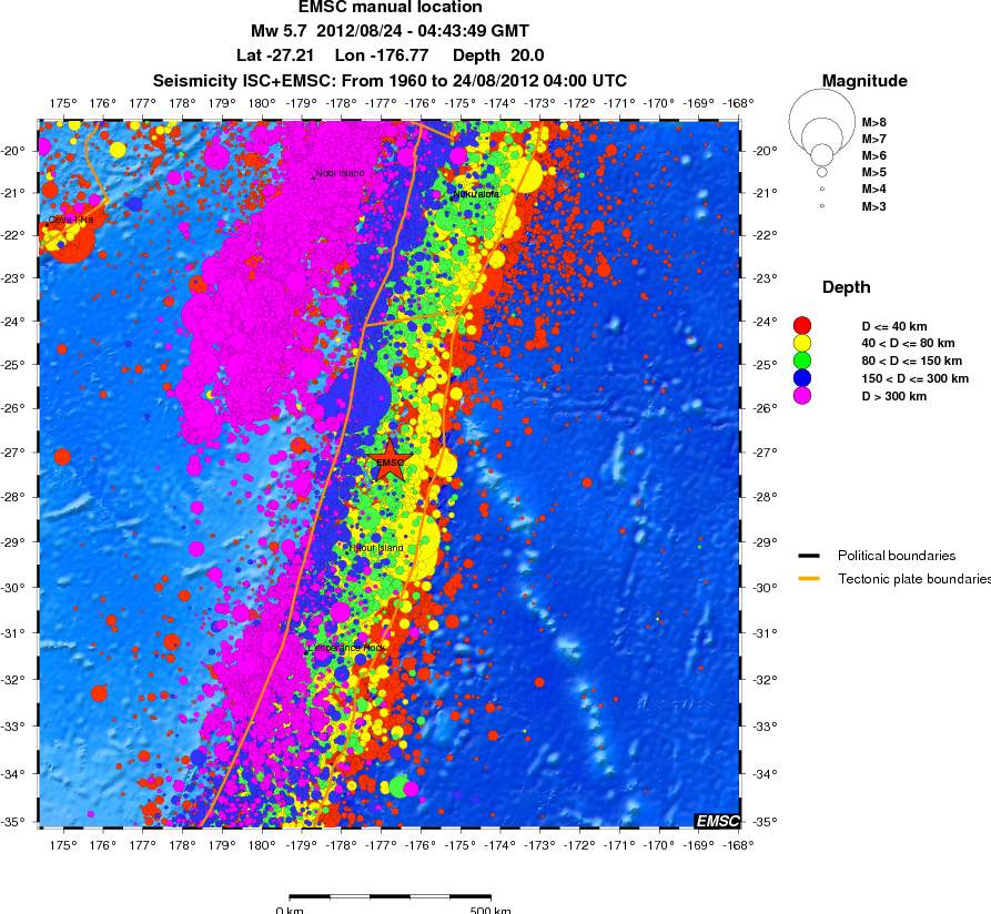 wide historical seismicity