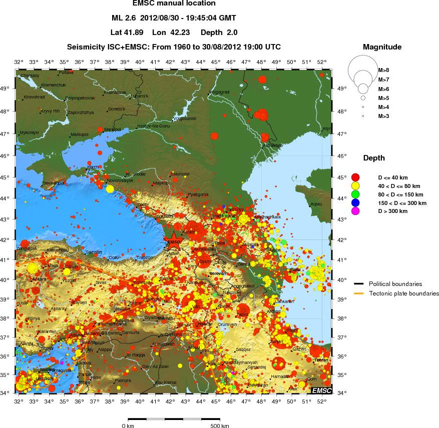 wide historical seismicity