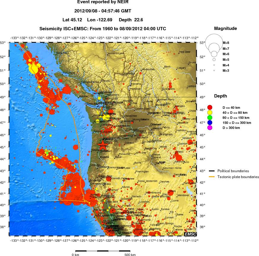 wide historical seismicity