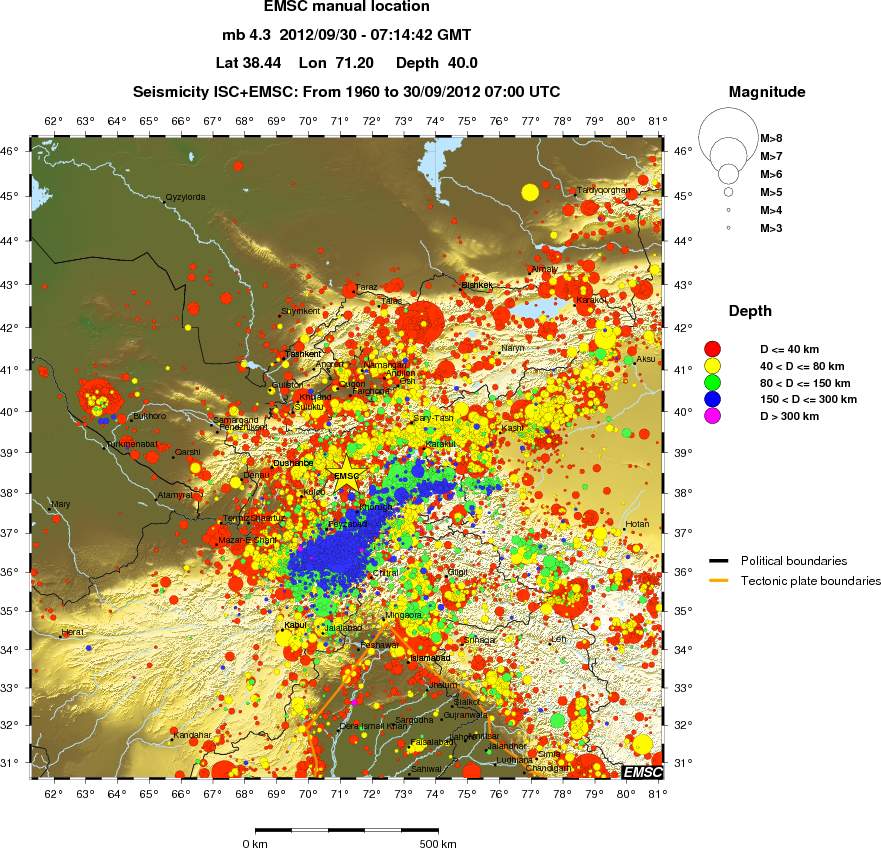 wide historical seismicity