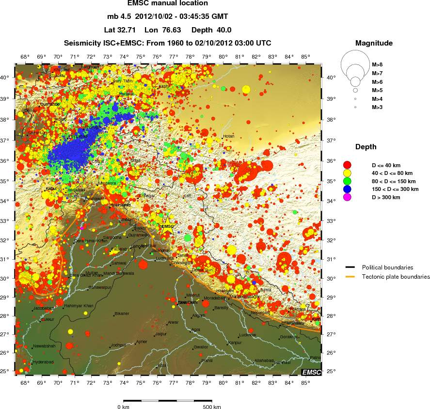 wide historical seismicity