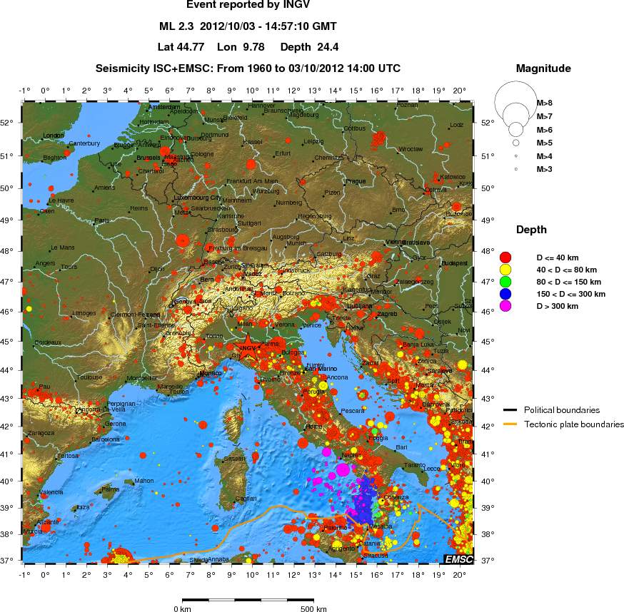 wide historical seismicity