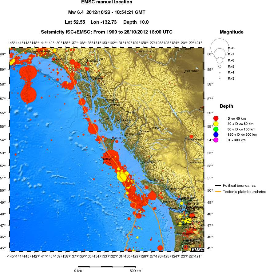 wide historical seismicity