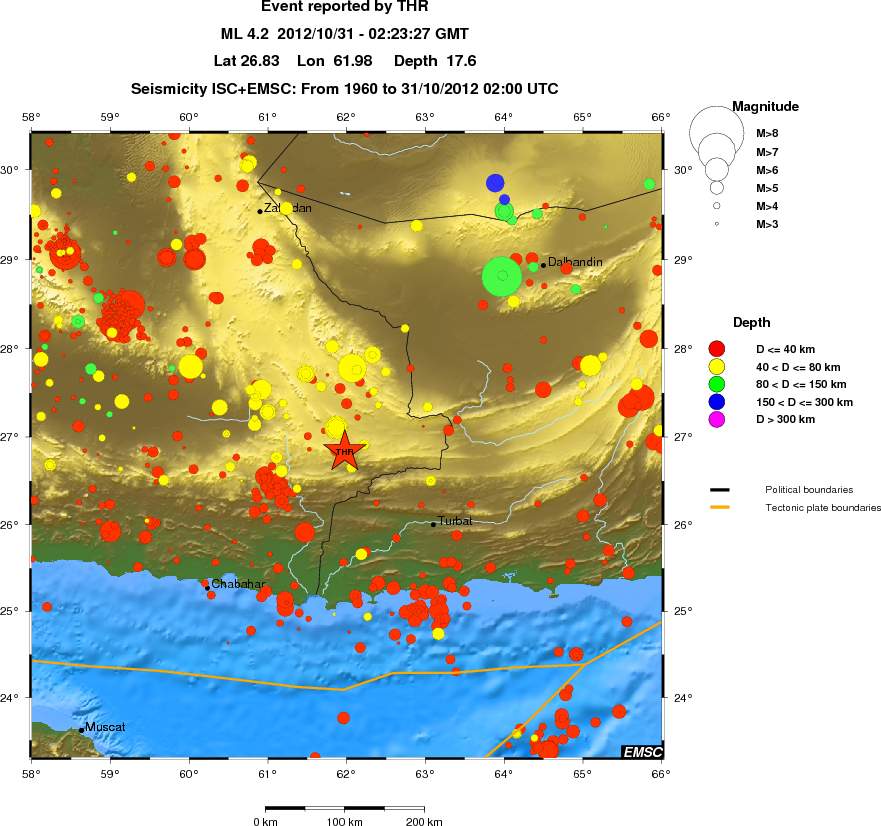 regional historical seismicity