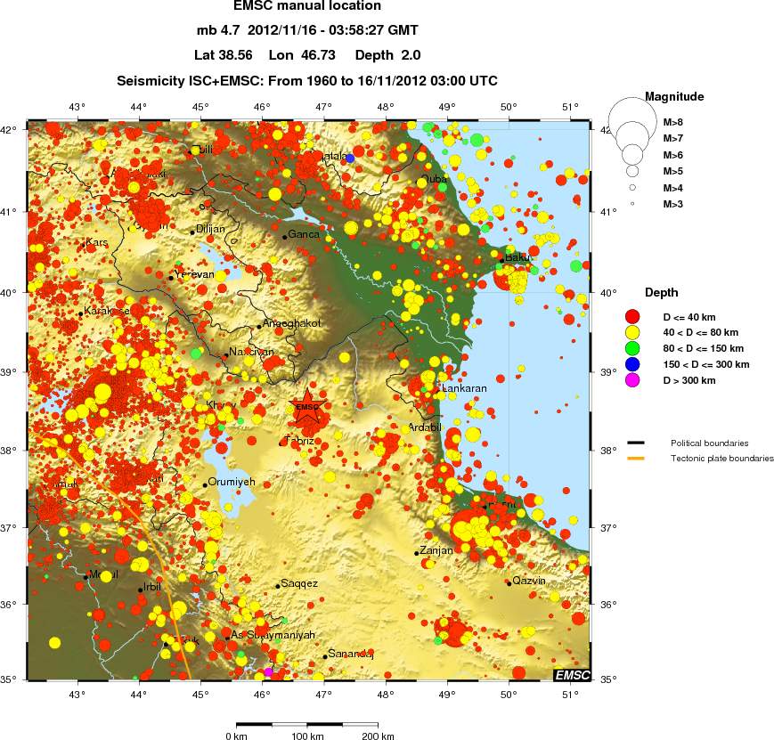 regional historical seismicity