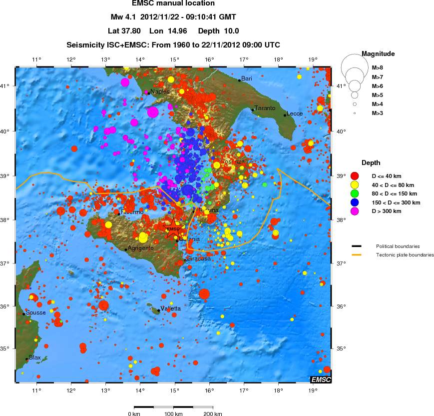 regional historical seismicity