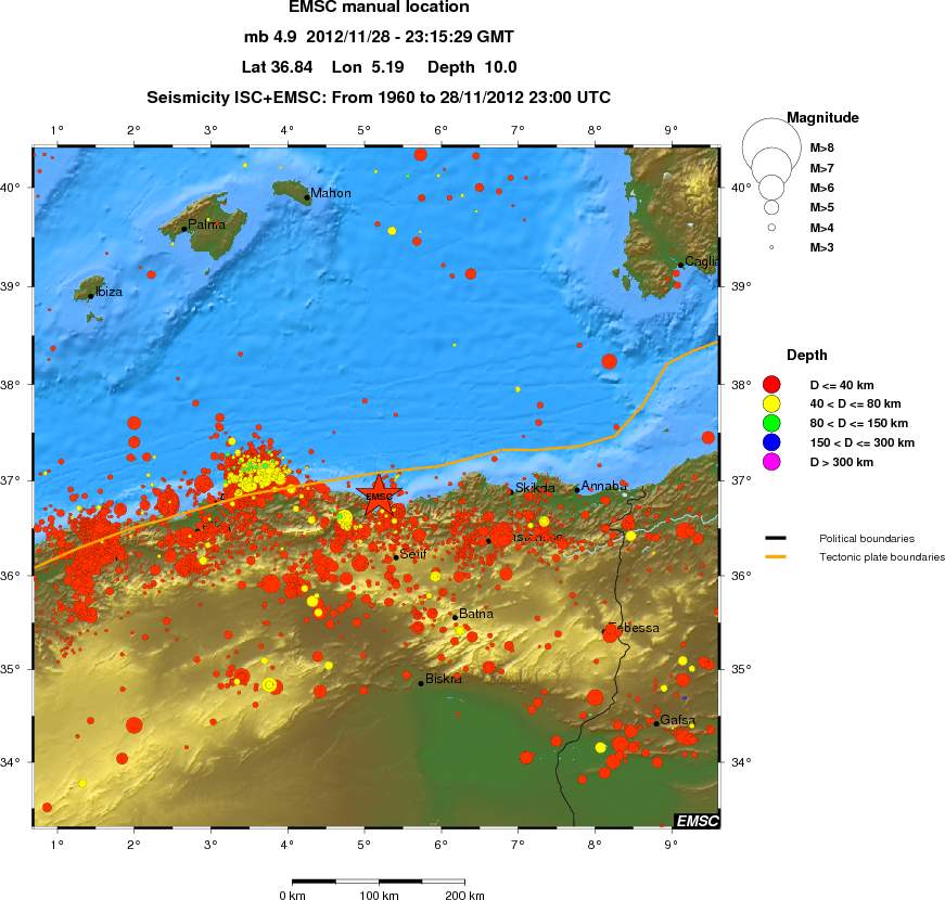 regional historical seismicity