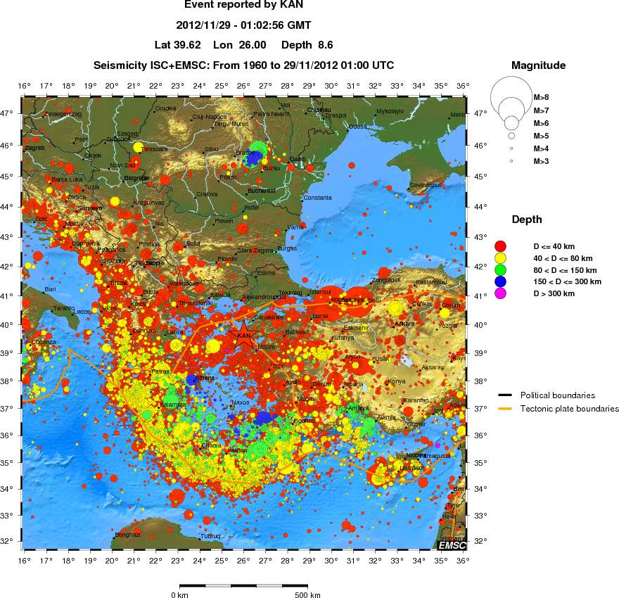 wide historical seismicity