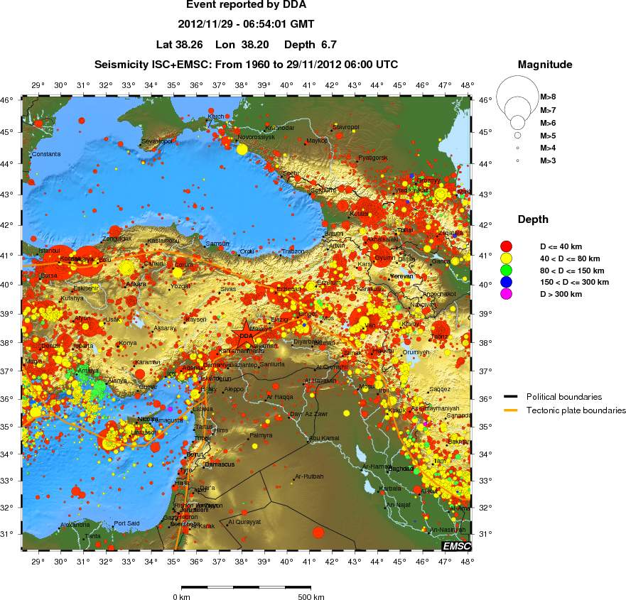 wide historical seismicity