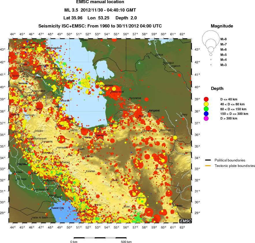 wide historical seismicity