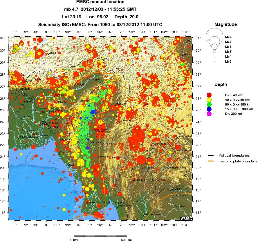 wide historical seismicity