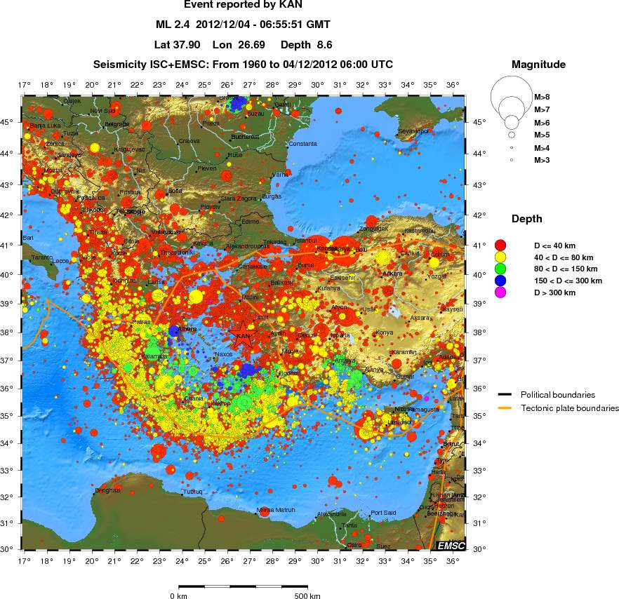 wide historical seismicity