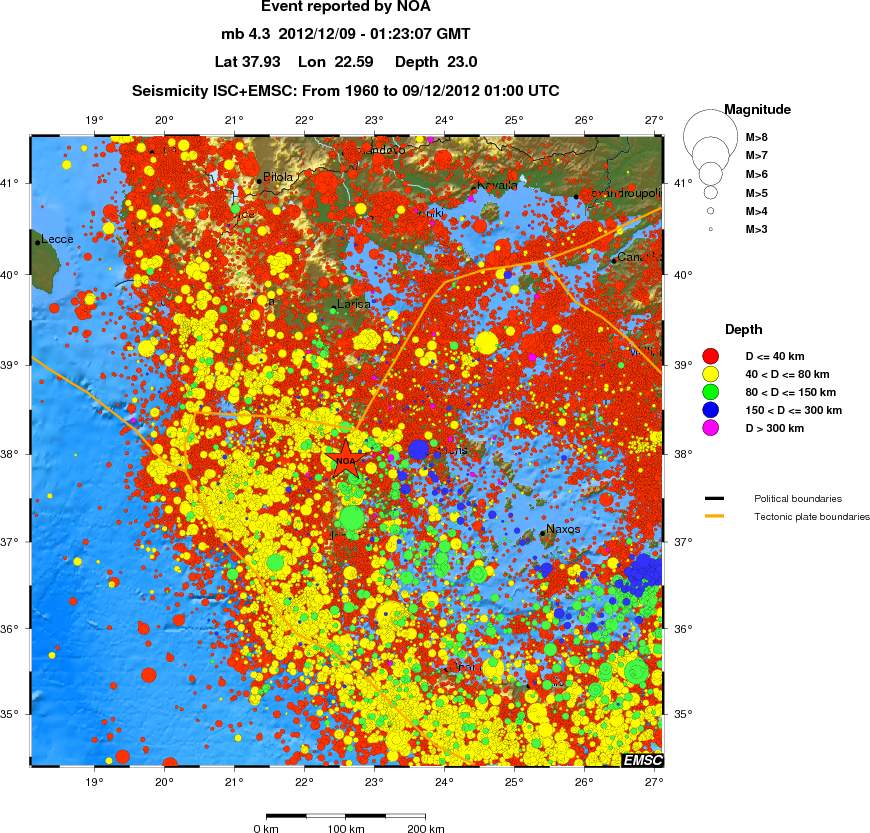 regional historical seismicity