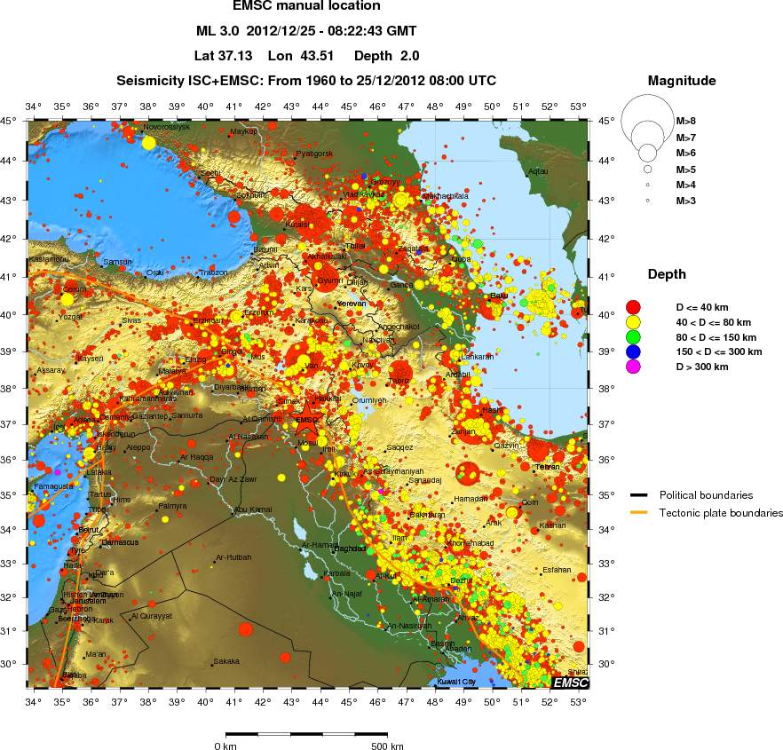 wide historical seismicity