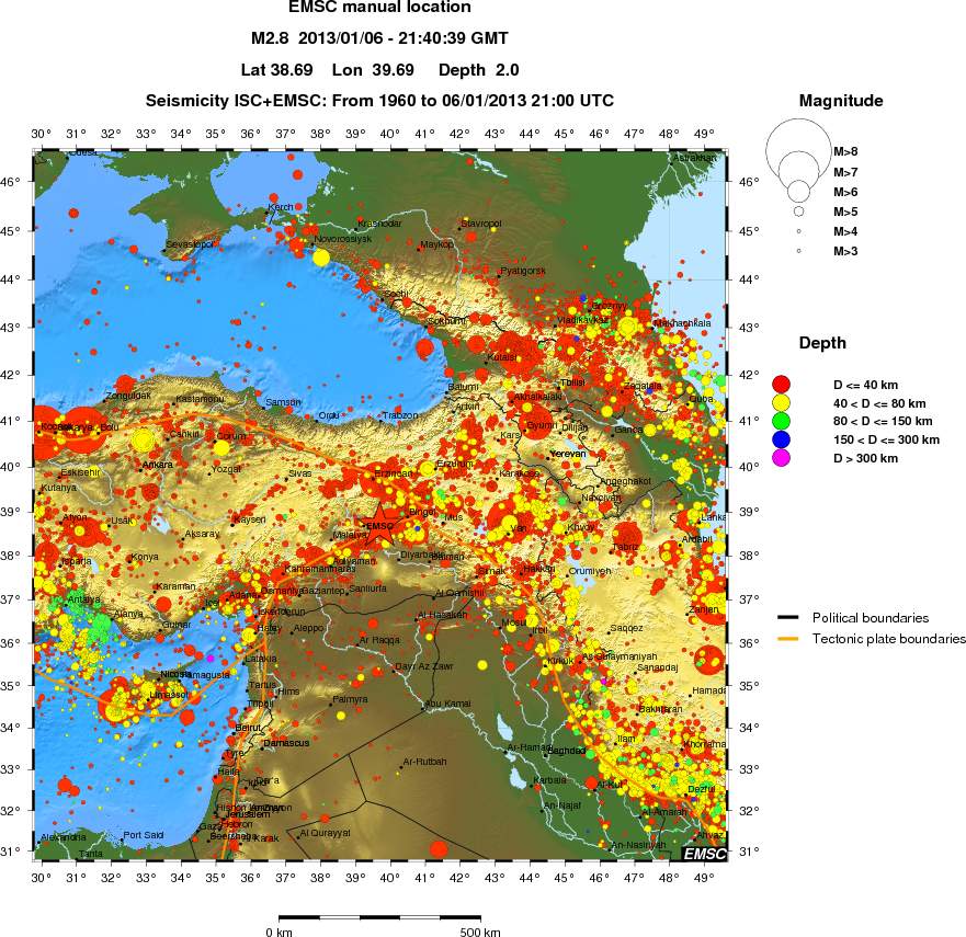 wide historical seismicity