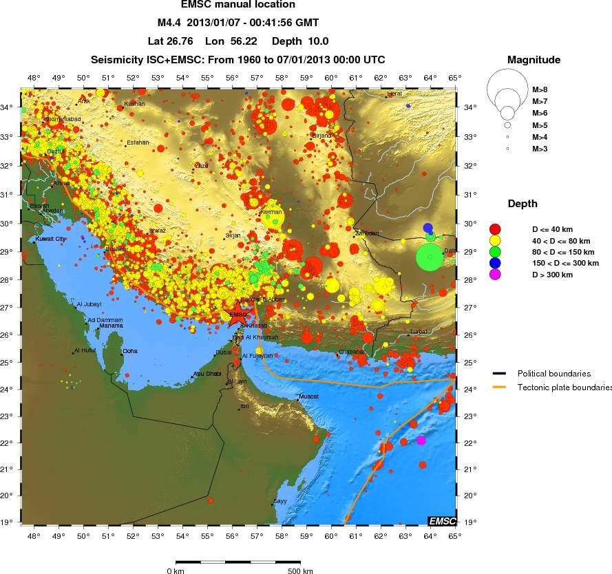 wide historical seismicity