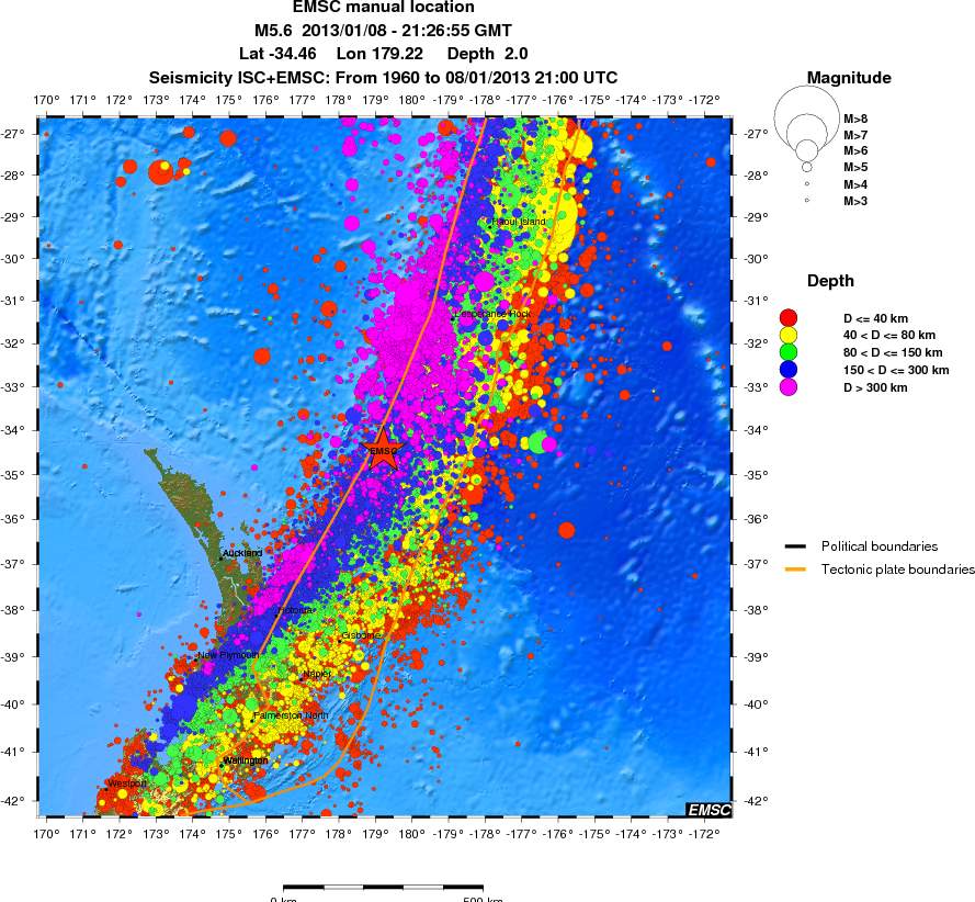 wide historical seismicity