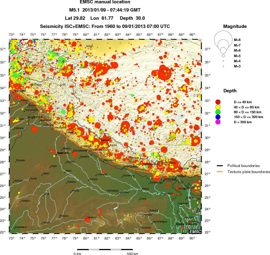 wide historical seismicity