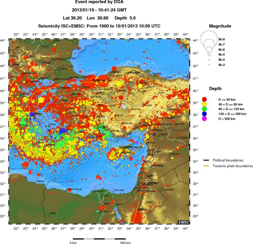 wide historical seismicity