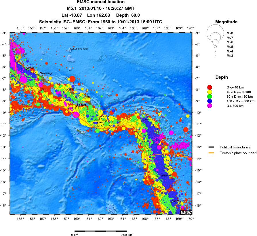 wide historical seismicity