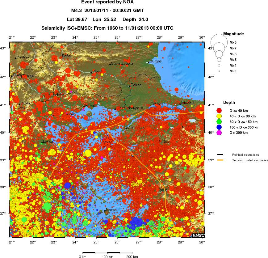 regional historical seismicity