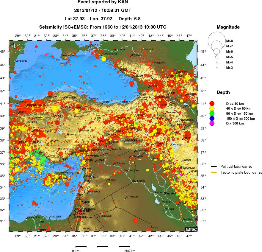 wide historical seismicity