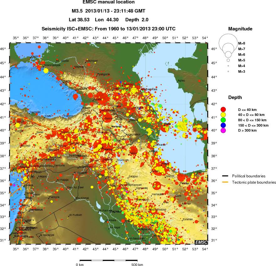 wide historical seismicity
