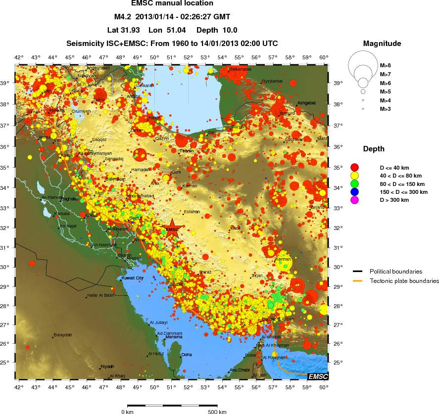 wide historical seismicity