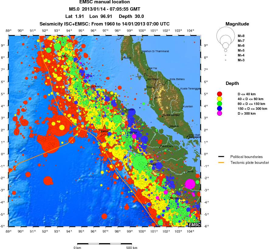 wide historical seismicity