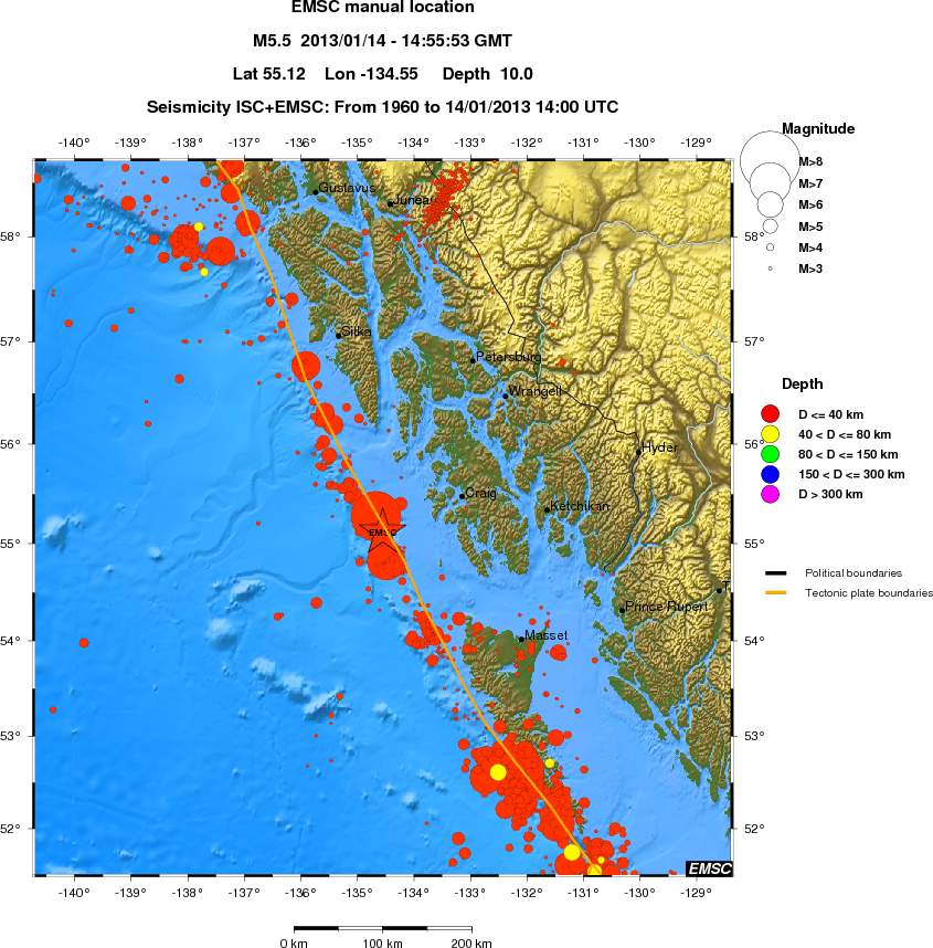 regional historical seismicity