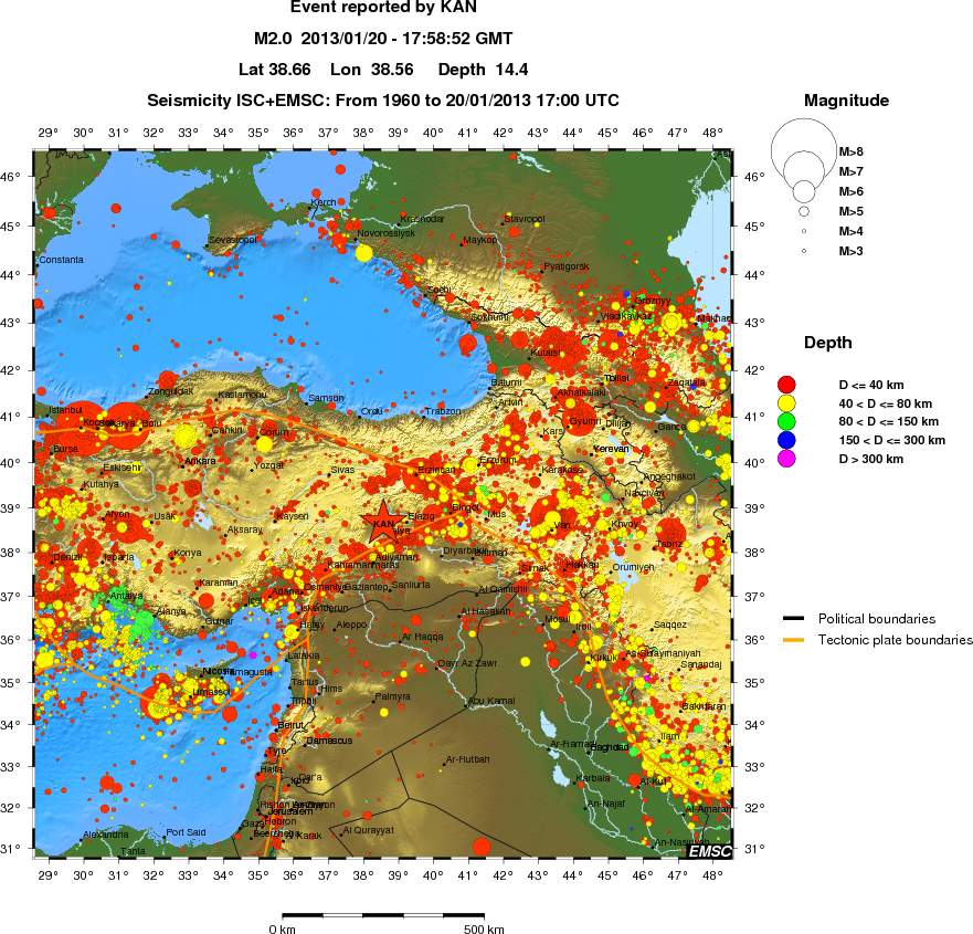 wide historical seismicity
