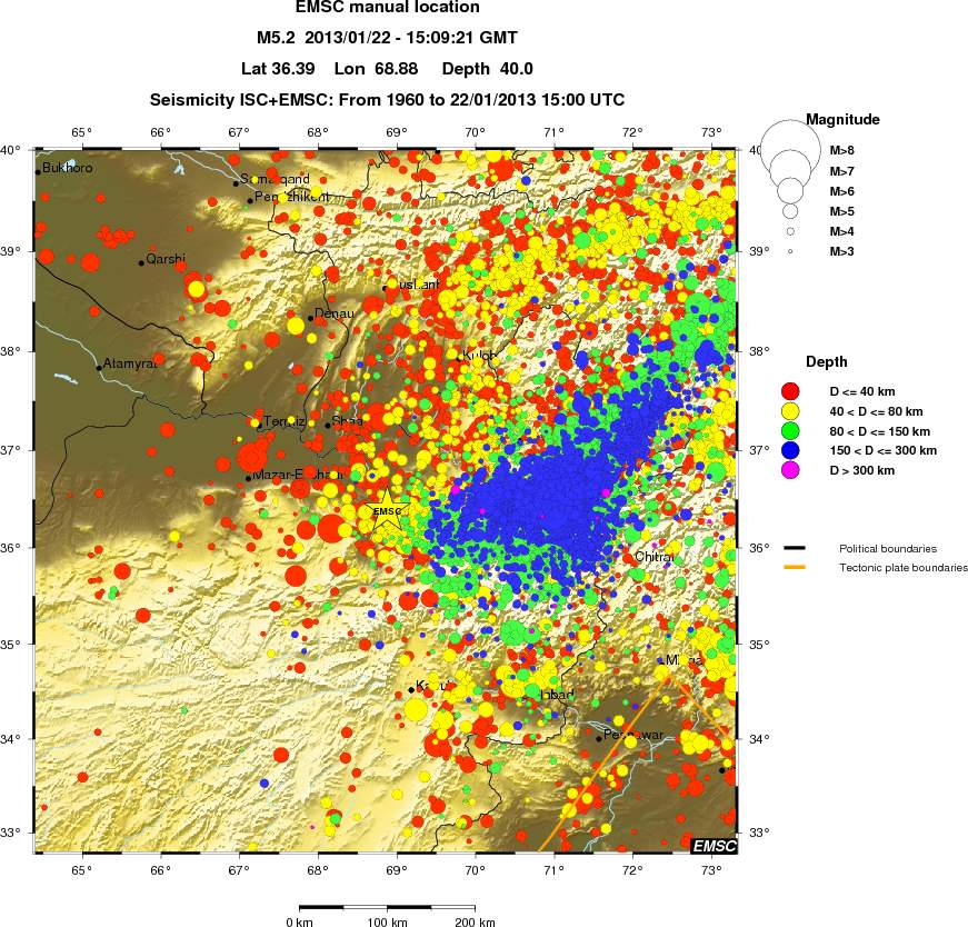 regional historical seismicity
