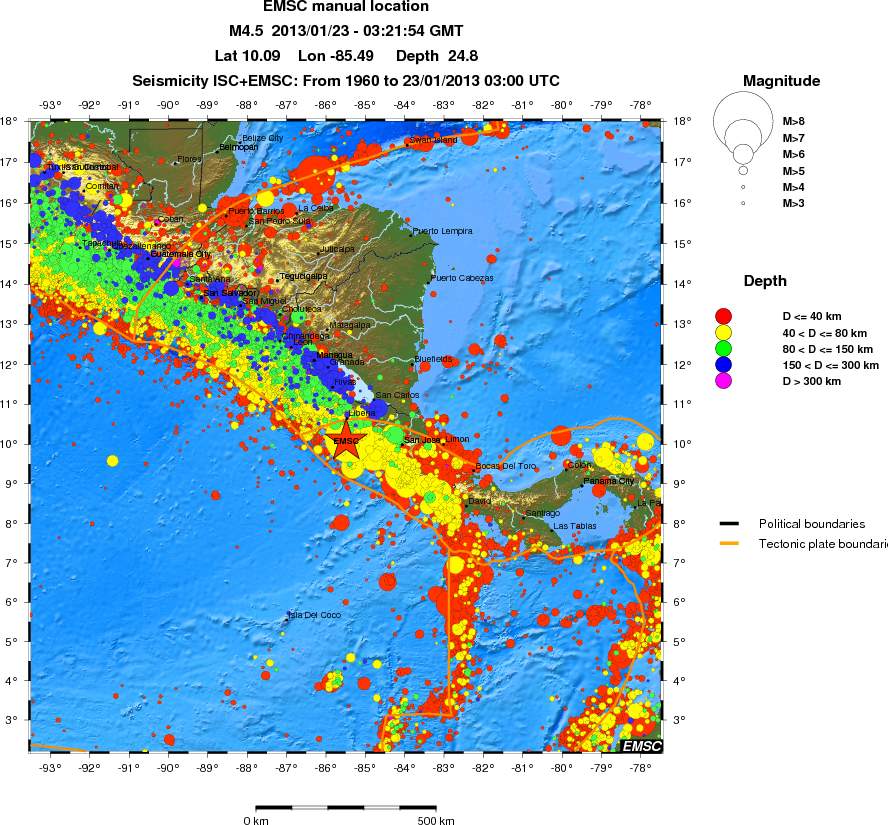 wide historical seismicity