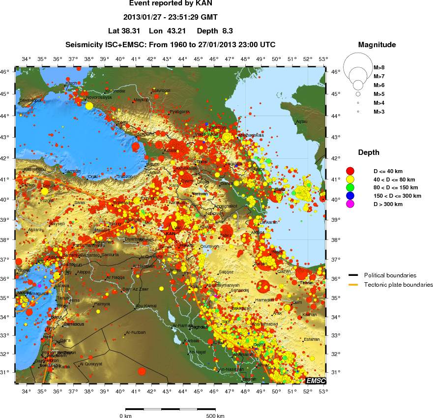 wide historical seismicity
