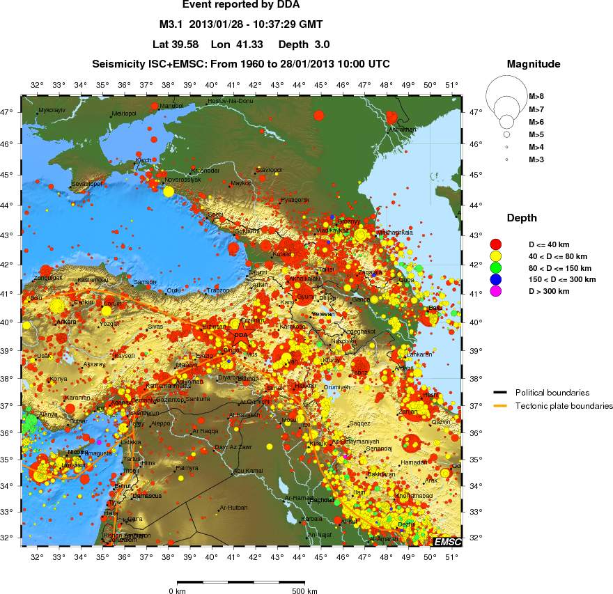 wide historical seismicity